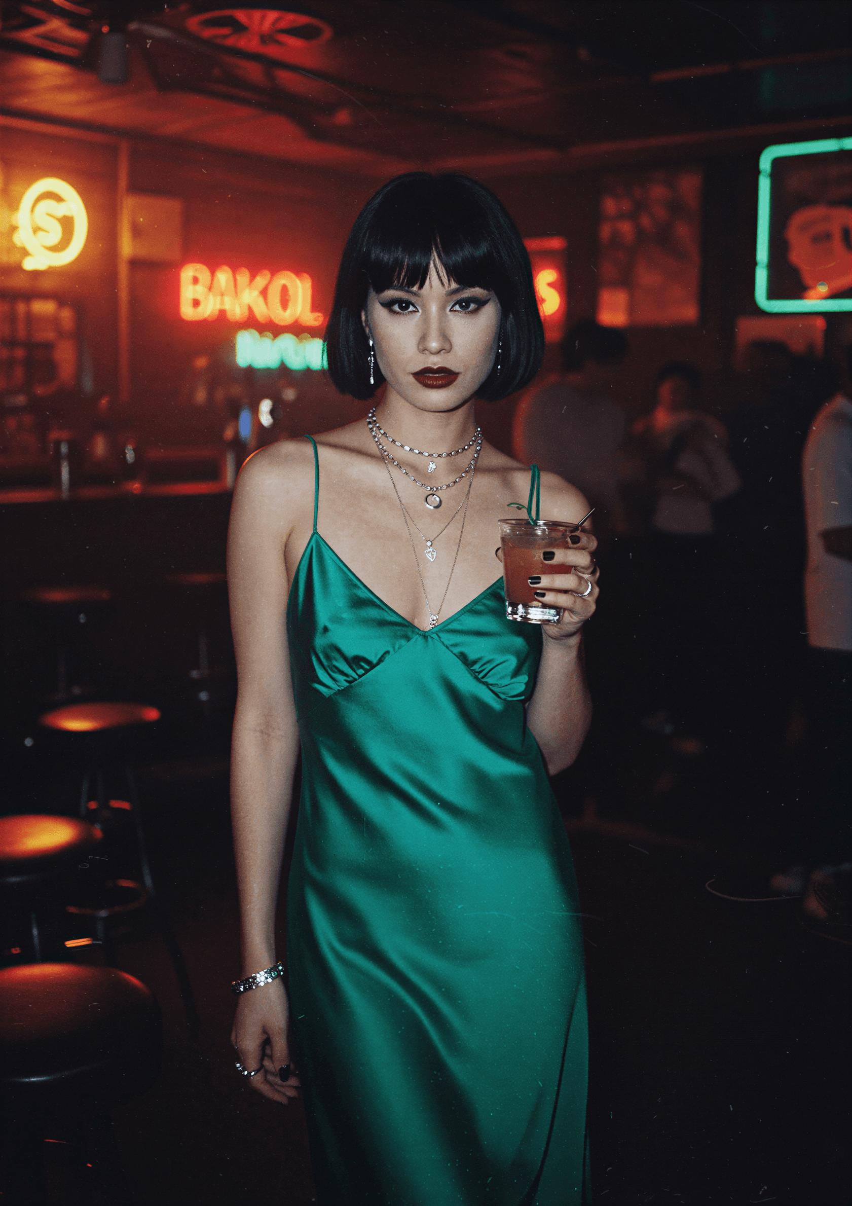 Woman on an elegant night out